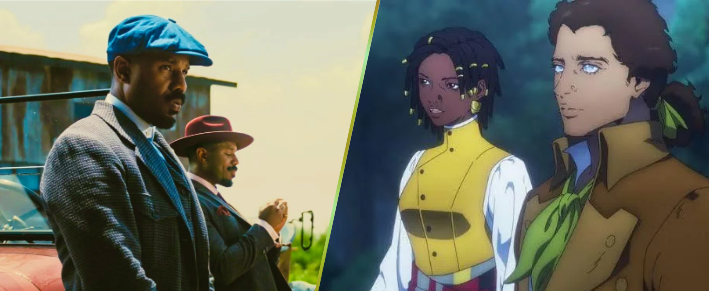 Images from the film Sinners and the animated series Castlevania: Nocturne